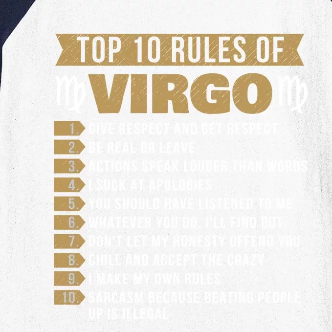 Top 10 Rules Of Virgo Astrology Horoscope Zodiac Sign Cute Gift Baseball Sleeve Shirt