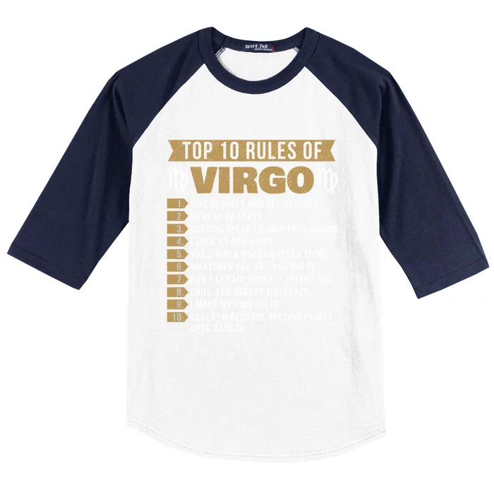 Top 10 Rules Of Virgo Astrology Horoscope Zodiac Sign Cute Gift Baseball Sleeve Shirt