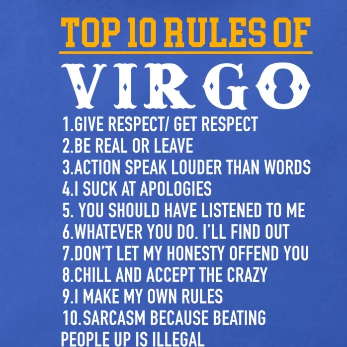 Top 10 Rules Of Virgo August 23 September 22 Birthday Great Gift Zip Tote Bag