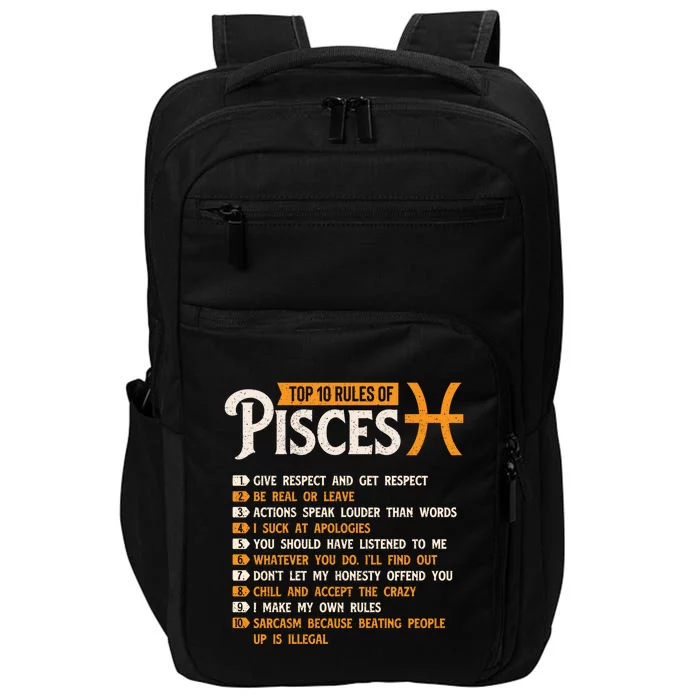 Top 10 Rules Of Pisces Horoscope Zodiac Sign Astrology Gift Impact Tech Backpack