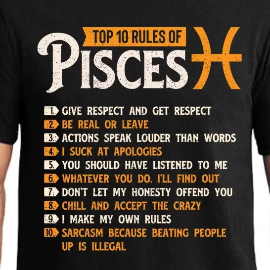 Top 10 Rules Of Pisces Horoscope Zodiac Sign Astrology Gift Pajama Set