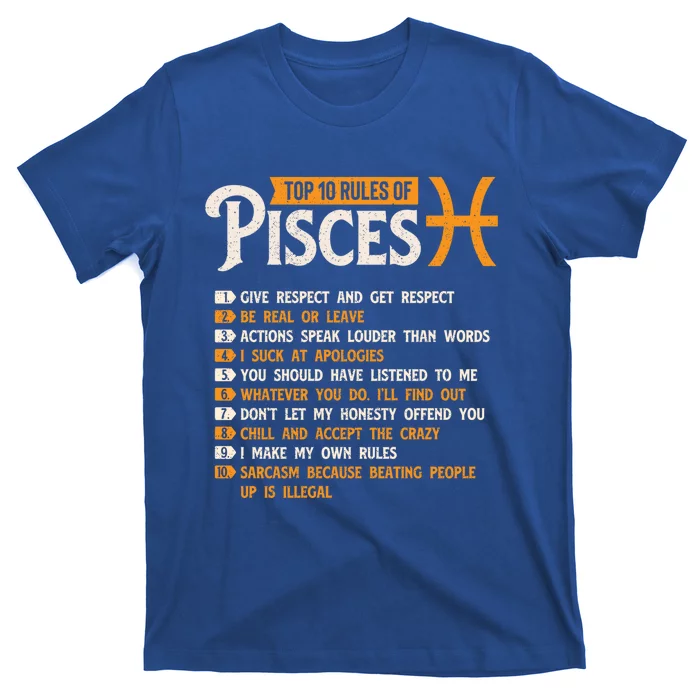 Top 10 Rules Of Pisces Horoscope Zodiac Sign Astrology Gift T-Shirt