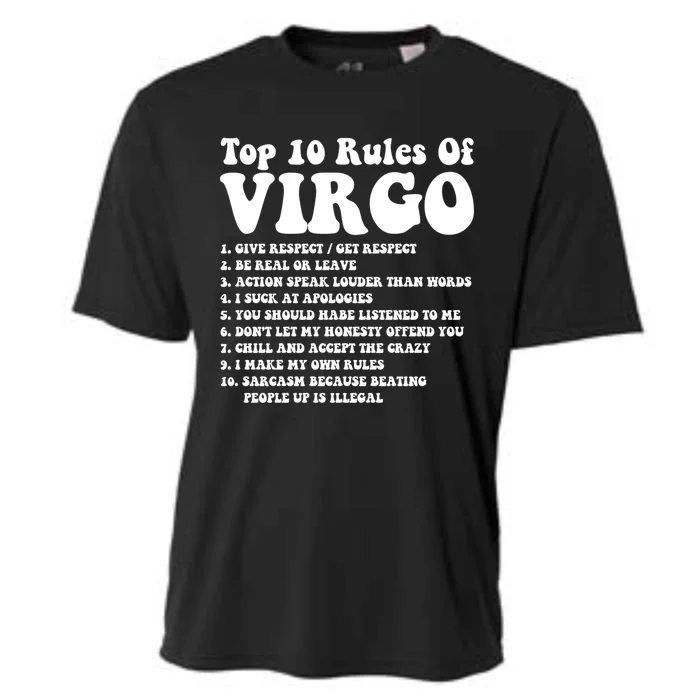 Top 10 Rules Of Virgo Funny Virgo Tee Horoscope Great Gift Cooling Performance Crew T-Shirt