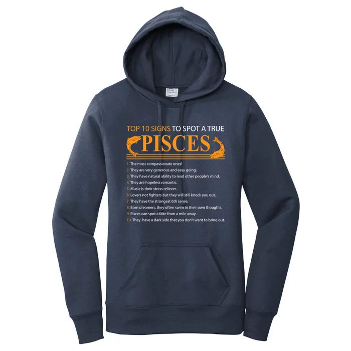 Top 10 Rules Of Pisces Birthday Funny Gift Women's Pullover Hoodie