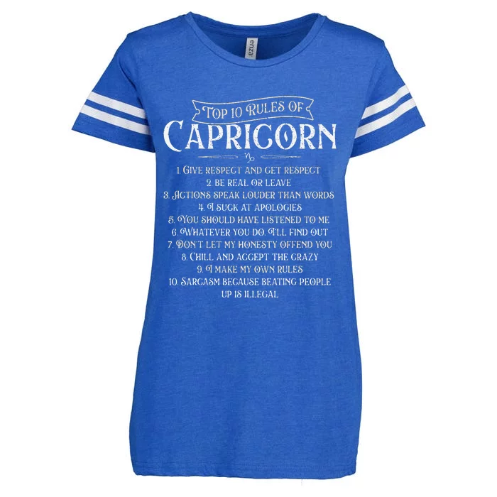 Top 10 Rules Of Capricorn Astrology Horoscope Zodiac Sign Enza Ladies Jersey Football T-Shirt