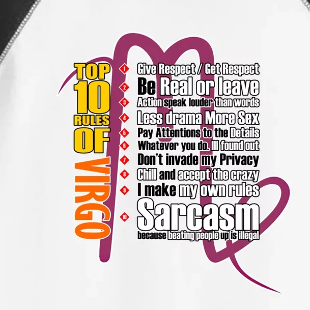 Top 10 Rules Of Virgo Zodiac Funny Horoscope Birthday Gift Cute Gift Toddler Fine Jersey T-Shirt