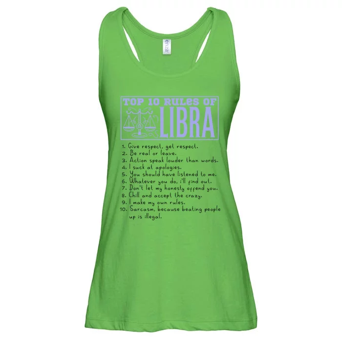 Top 10 Rules Libra Horoscope Birthday Gift Ladies Essential Flowy Tank