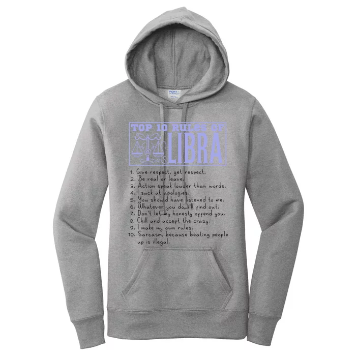 Top 10 Rules Libra Horoscope Birthday Gift Women's Pullover Hoodie