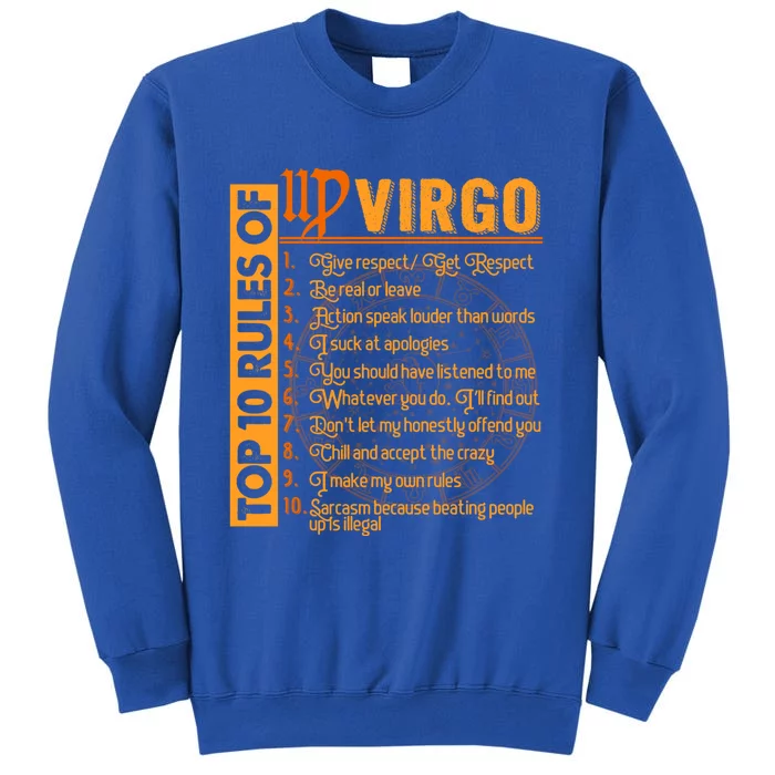 Top 10 Rules Virgo Symbols Horoscope Zodiac Sign Astrologer Gift Sweatshirt