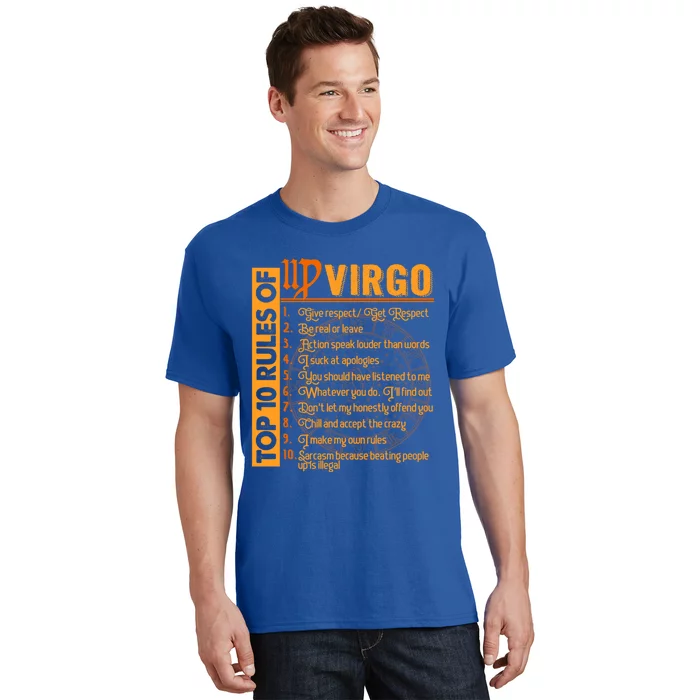 Top 10 Rules Virgo Symbols Horoscope Zodiac Sign Astrologer Gift T-Shirt