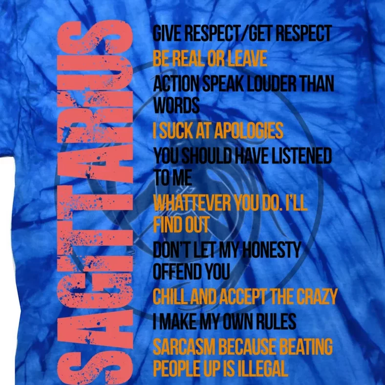 Top 10 Rules Of Sagittarius Zodiac Sign Birthday Horoscope Great Gift Tie-Dye T-Shirt