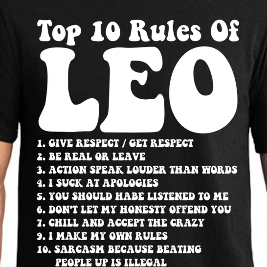 Top 10 Rules Of Leo Zodiac Funny Leo Tee Horoscope Leo Great Gift Pajama Set