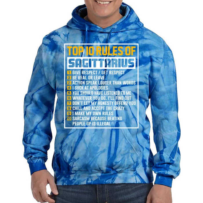 Top 10 Rules Of Sagittarius Birthday Horoscope Gift Tie Dye Hoodie