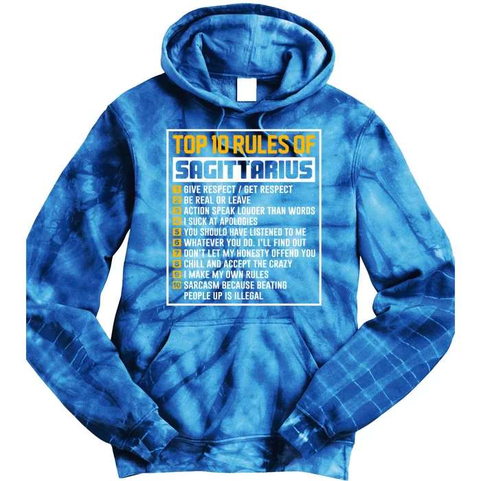 Top 10 Rules Of Sagittarius Birthday Horoscope Gift Tie Dye Hoodie