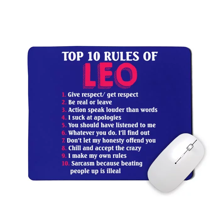 Top 10 Rules Of Leo Zodiac Sign Gift Mousepad