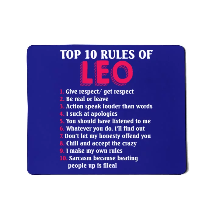 Top 10 Rules Of Leo Zodiac Sign Gift Mousepad