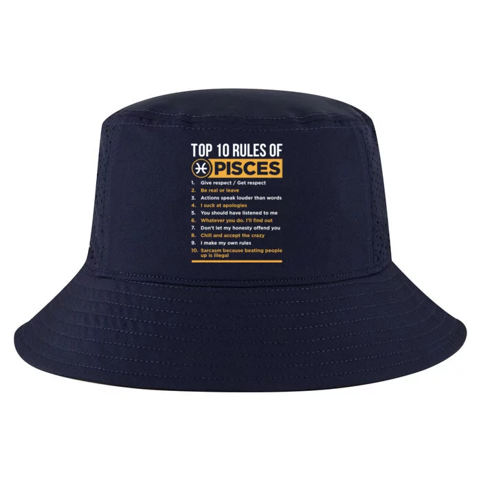 Top 10 Rules Pisces Facts Traits Horoscope Zodiac Sign Gift Cool Comfort Performance Bucket Hat