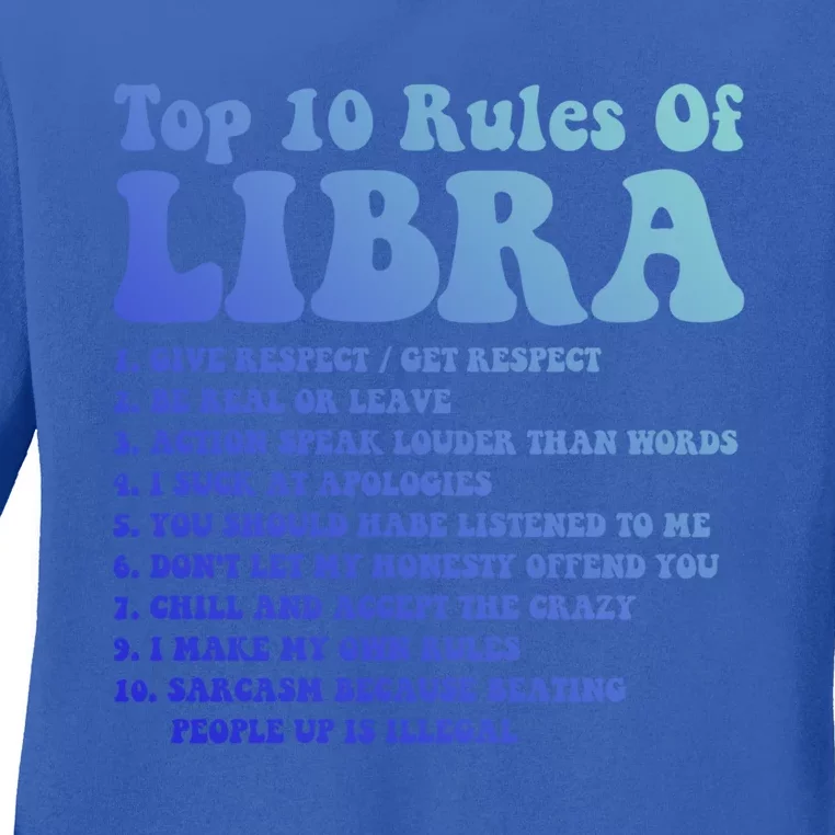 Top 10 Rules Of Libra Zodiac Funny Libra Tee Horoscope Funny Gift Ladies Long Sleeve Shirt