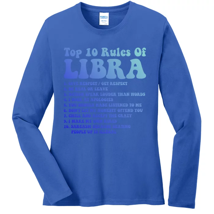 Top 10 Rules Of Libra Zodiac Funny Libra Tee Horoscope Funny Gift Ladies Long Sleeve Shirt