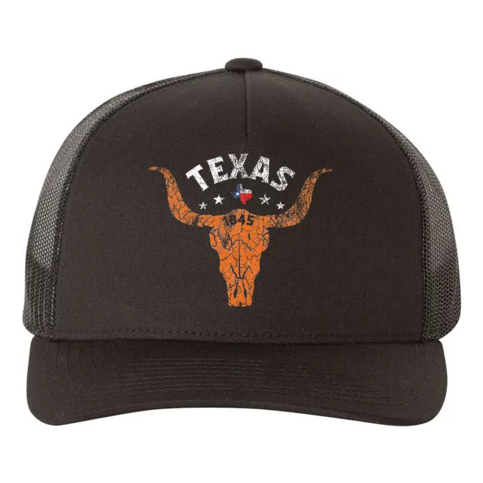 Texas 1845 Vintage For The Proud Texan Yupoong Adult 5-Panel Trucker Hat