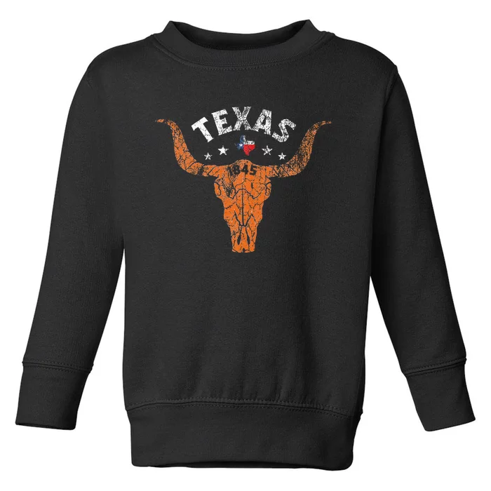 Texas 1845 Vintage For The Proud Texan Toddler Sweatshirt