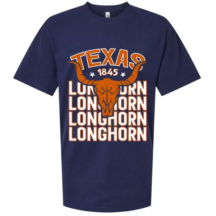 Texas 1845 Vintage Longhorn Western Sueded Cloud Jersey T-Shirt