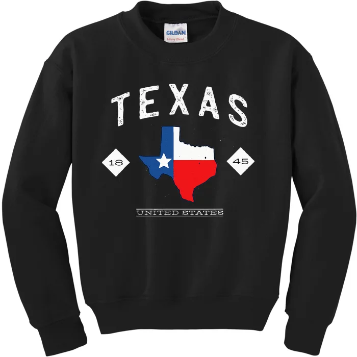 Texas 1845 Vintage United States Kids Sweatshirt