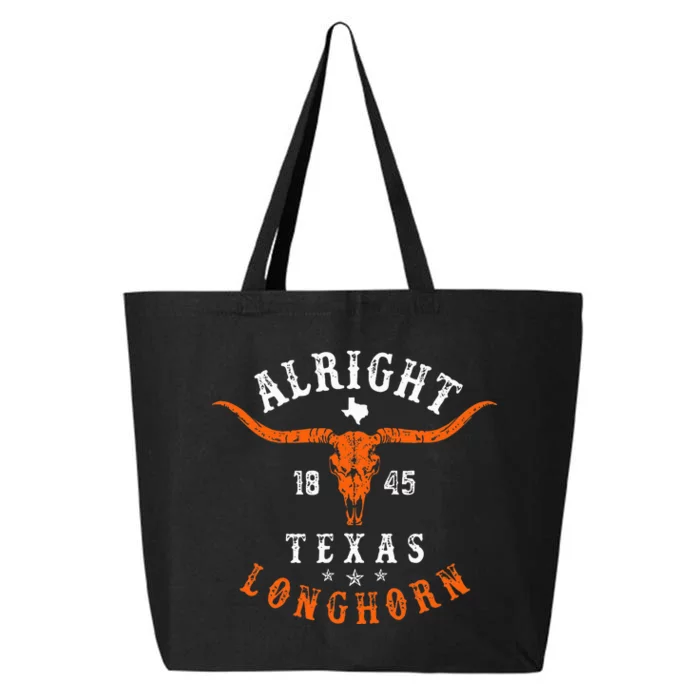 Texas 1845 Vintage Longhorn Western Pride State USA 25L Jumbo Tote