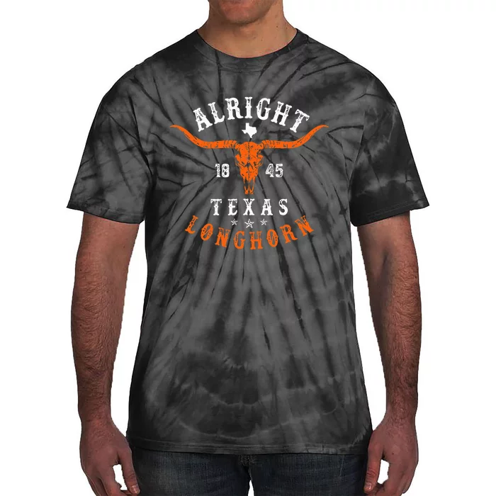 Texas 1845 Vintage Longhorn Western Pride State USA Tie-Dye T-Shirt