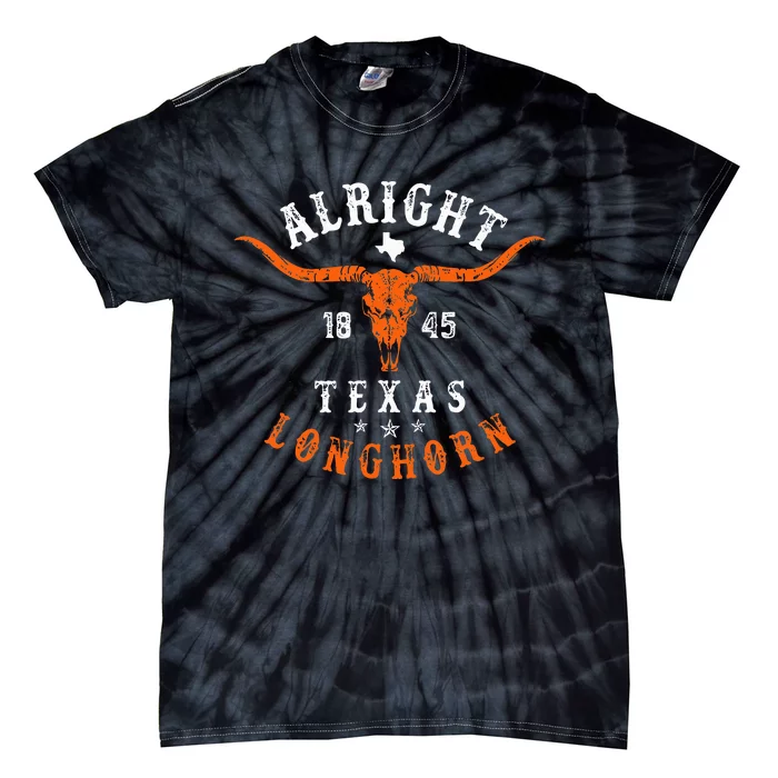 Texas 1845 Vintage Longhorn Western Pride State USA Tie-Dye T-Shirt