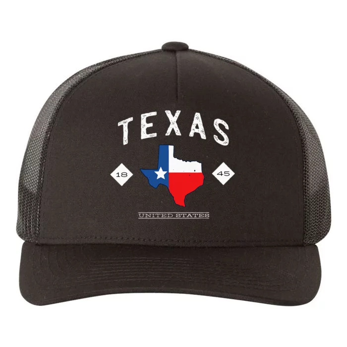 Texas 1845 Vintage United States Yupoong Adult 5-Panel Trucker Hat