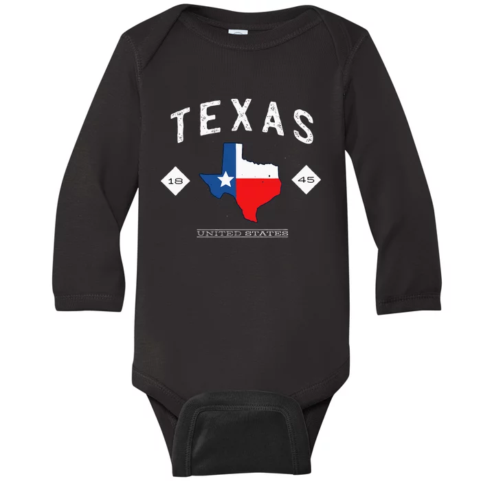 Texas 1845 Vintage United States Baby Long Sleeve Bodysuit