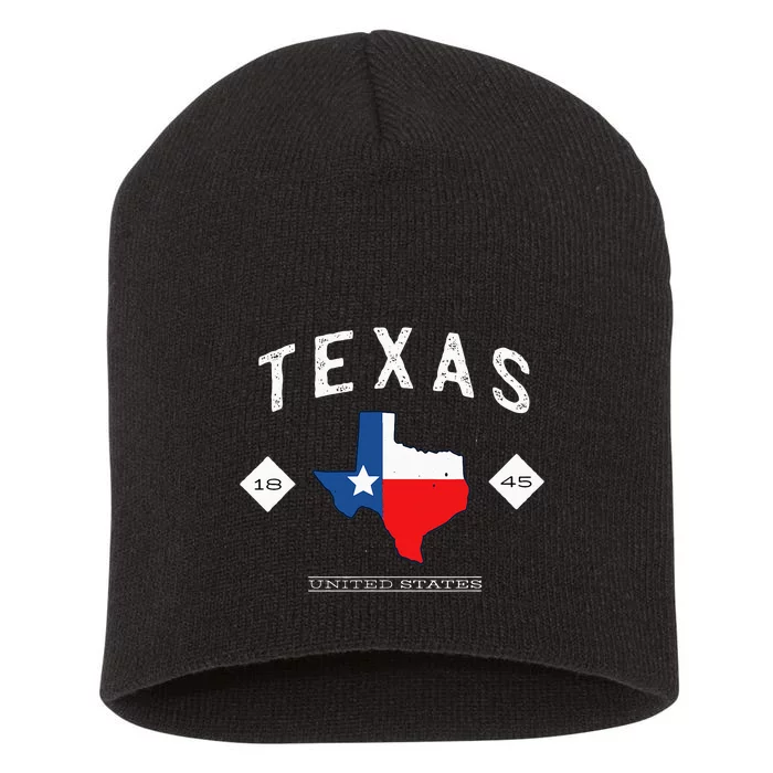 Texas 1845 Vintage United States Short Acrylic Beanie