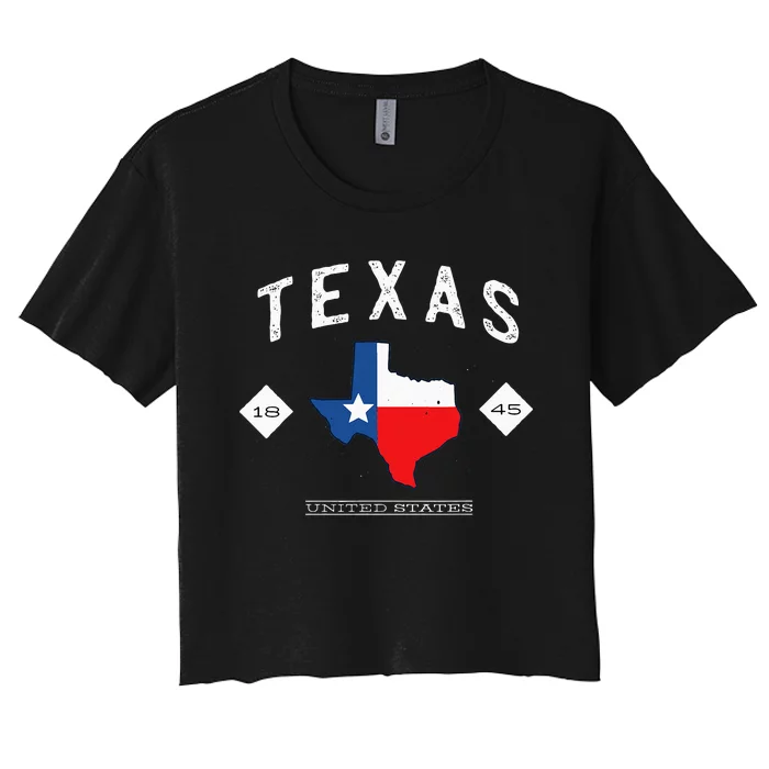 Texas 1845 Vintage United States Women's Crop Top Tee