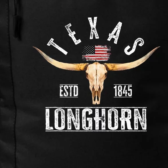 Texas 1845 Vintage With Longhorn Cattle Breed Daily Commute Backpack