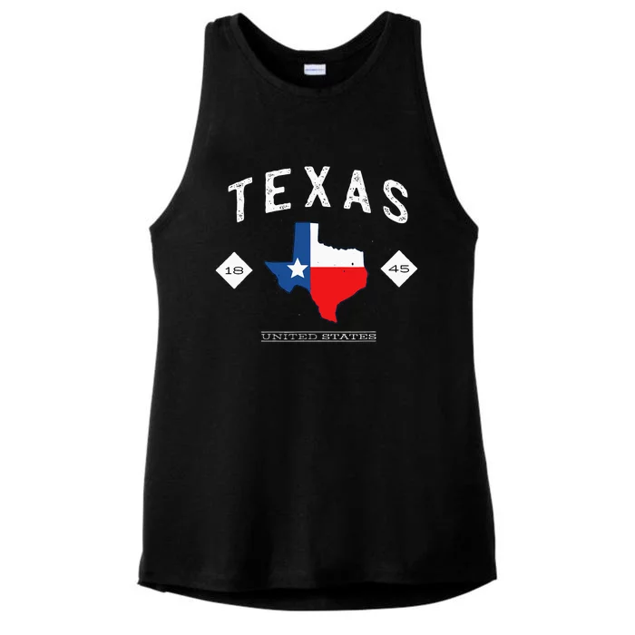 Texas 1845 Vintage United States Ladies Tri-Blend Wicking Tank