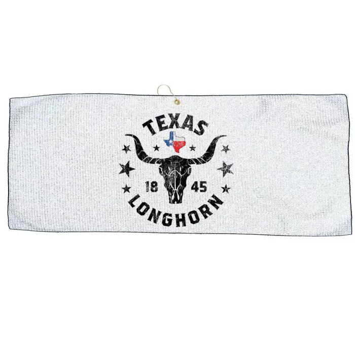 Texas 1845 Vintage Longhorn Cowboy And Rodeo Fan Large Microfiber Waffle Golf Towel