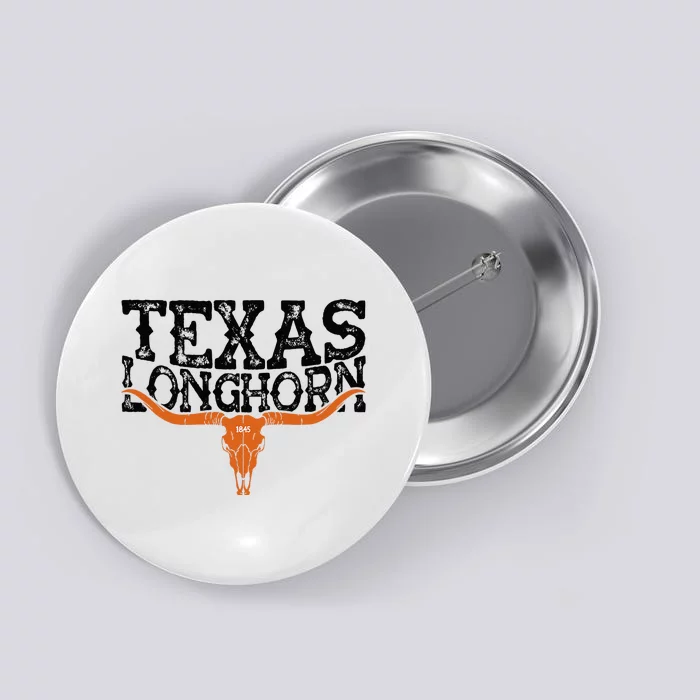 Texas 1845 Vintage Longhorn Cowboy And Rodeo Fan Button