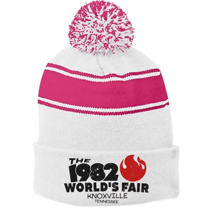 The 1982 Worlds Fair In Knoxville Tennessee Stripe Pom Pom Beanie