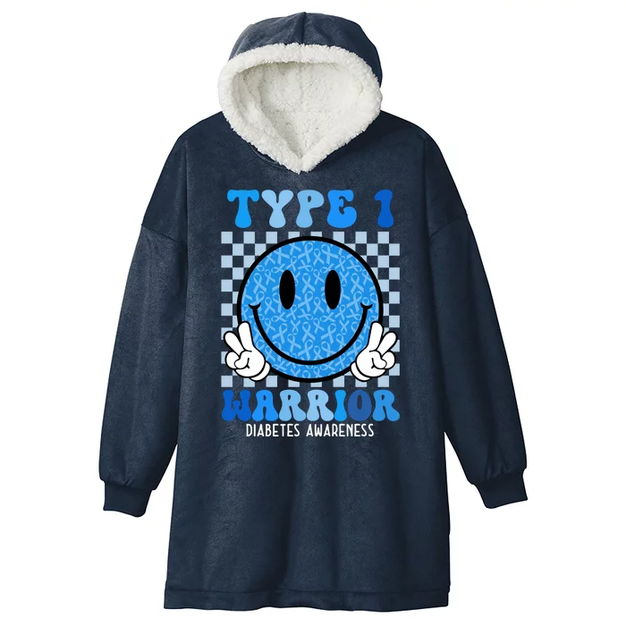 Type 1 Warrior Diabetes Awareness Hooded Wearable Blanket