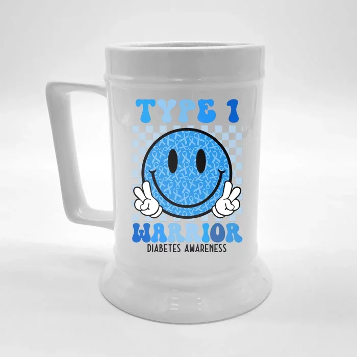 Type 1 Warrior Diabetes Awareness Front & Back Beer Stein