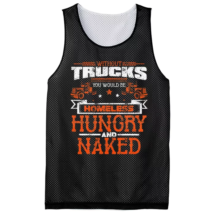 Trucker 18 Wheeler Freighter Truck Driver Mesh Reversible Basketball Jersey Tank