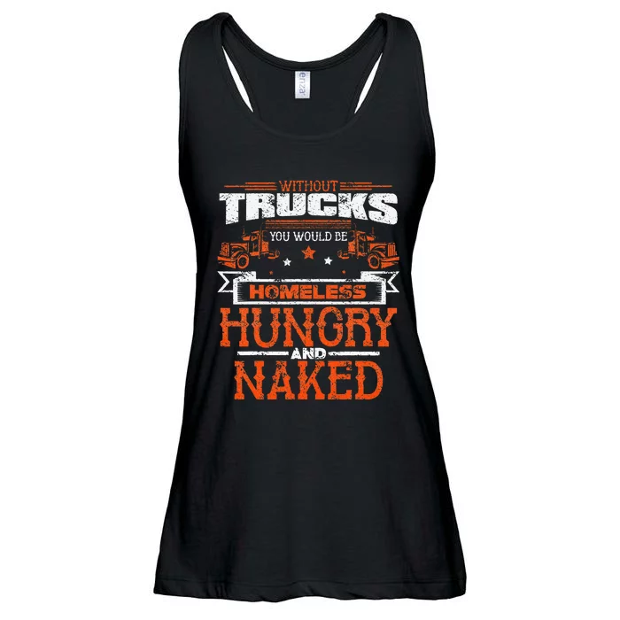 Trucker 18 Wheeler Freighter Truck Driver Ladies Essential Flowy Tank