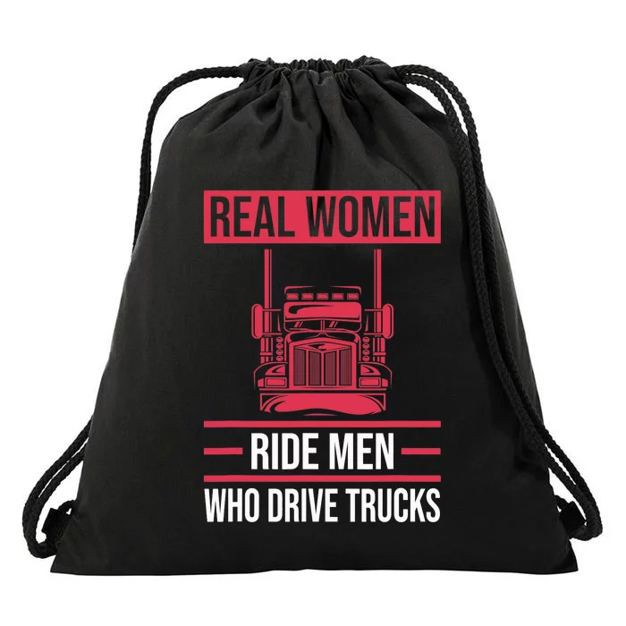 Trucker 18 Wheeler Freighter Truck Driver Drawstring Bag