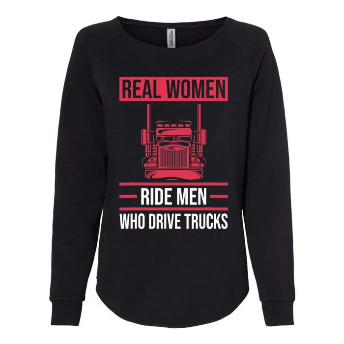 Trucker 18 Wheeler Freighter Truck Driver Womens California Wash Sweatshirt