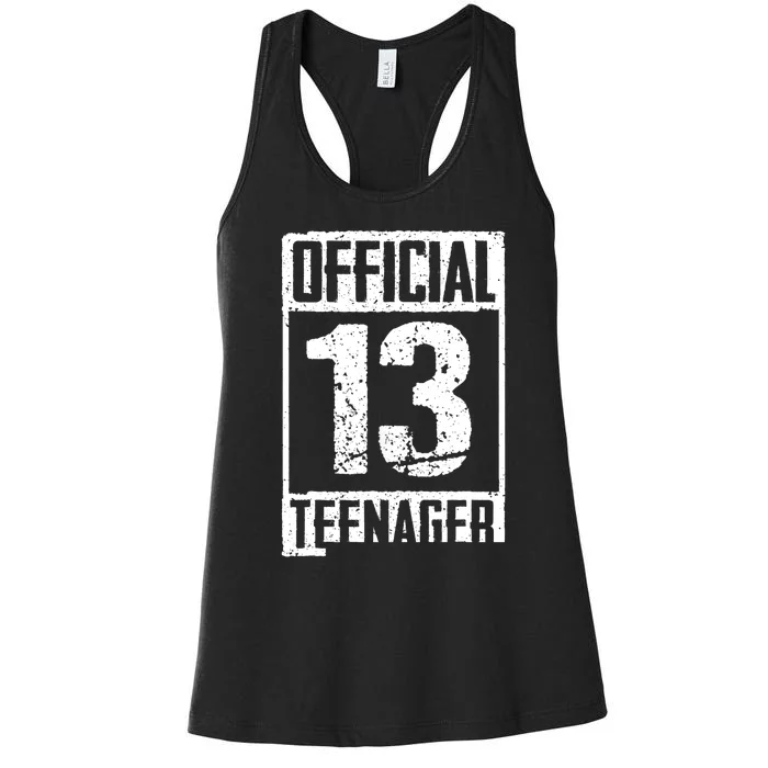 Teenager 13 Years Old Gifts 13th Birthday Boy Girl Women's Racerback Tank