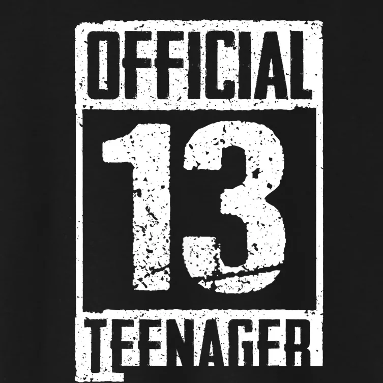 Teenager 13 Years Old Gifts 13th Birthday Boy Girl Women's Crop Top Tee