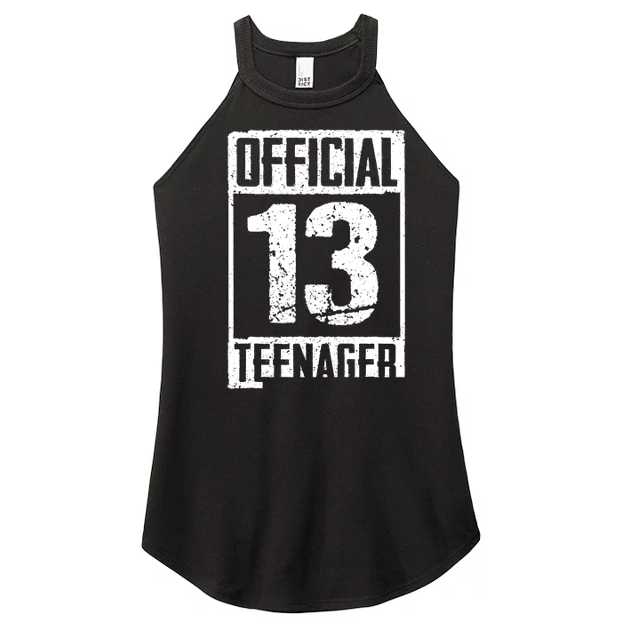 Teenager 13 Years Old Gifts 13th Birthday Boy Girl Women’s Perfect Tri Rocker Tank