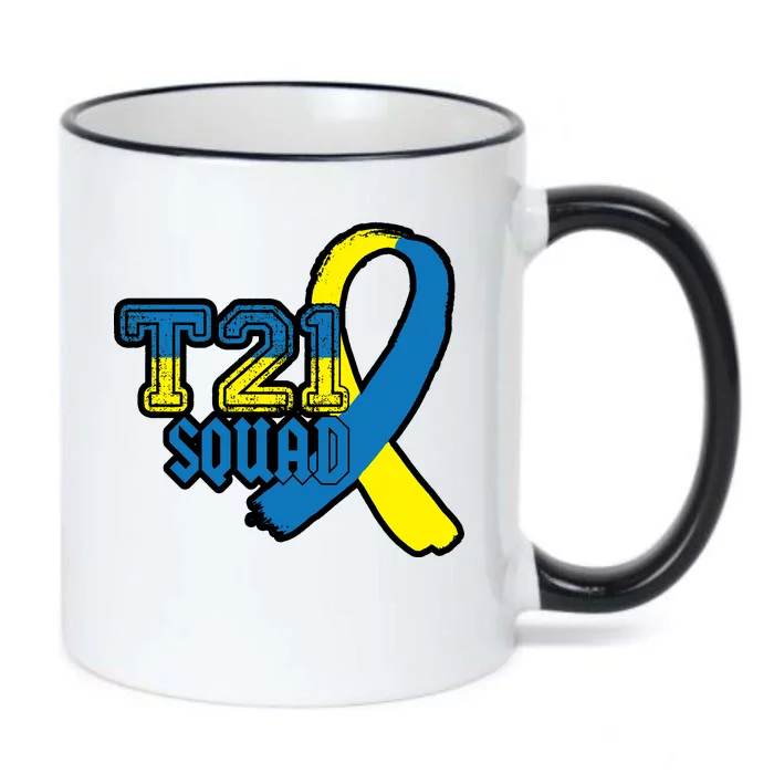 T21 Squad Down Syndrome Awareness Black Color Changing Mug