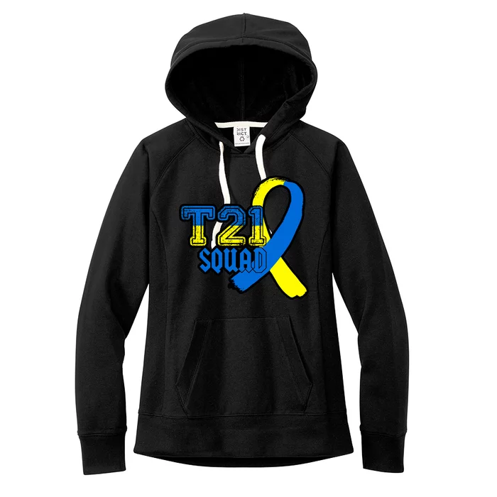 T21 Squad Down Syndrome Awareness Women's Fleece Hoodie